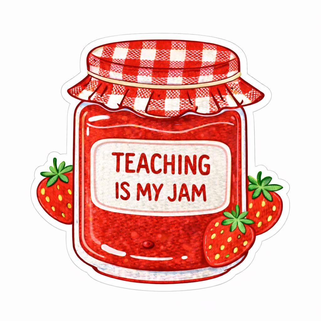 Teaching is my jam sticker teacher