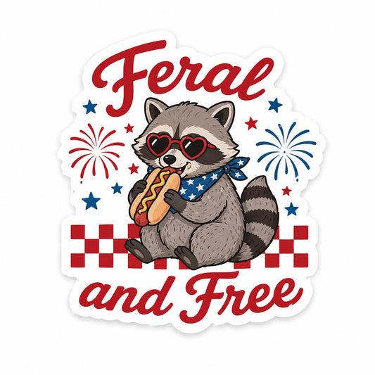 Feral and Free Sticker