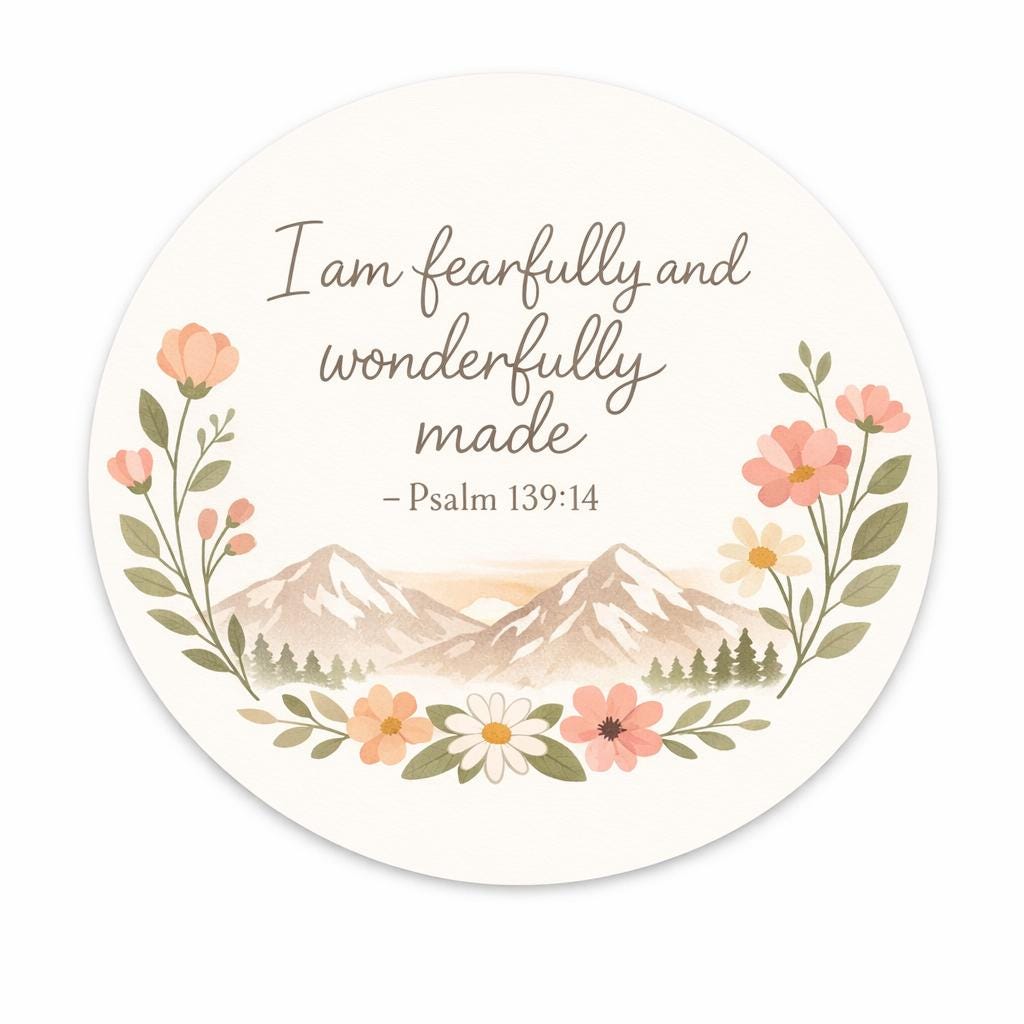 I am fearfully and wonderfully made sticker