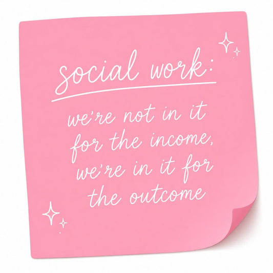 Social Work Sticker, Income vs Outcome Quote, 2x2 Inch Vinyl Decal